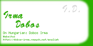 irma dobos business card